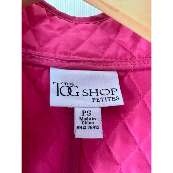 The Tog Shop Petites Quilted Zip Vest PS Petite Small Pink Sleeveless Jacket Lay - Picture 3 of 4